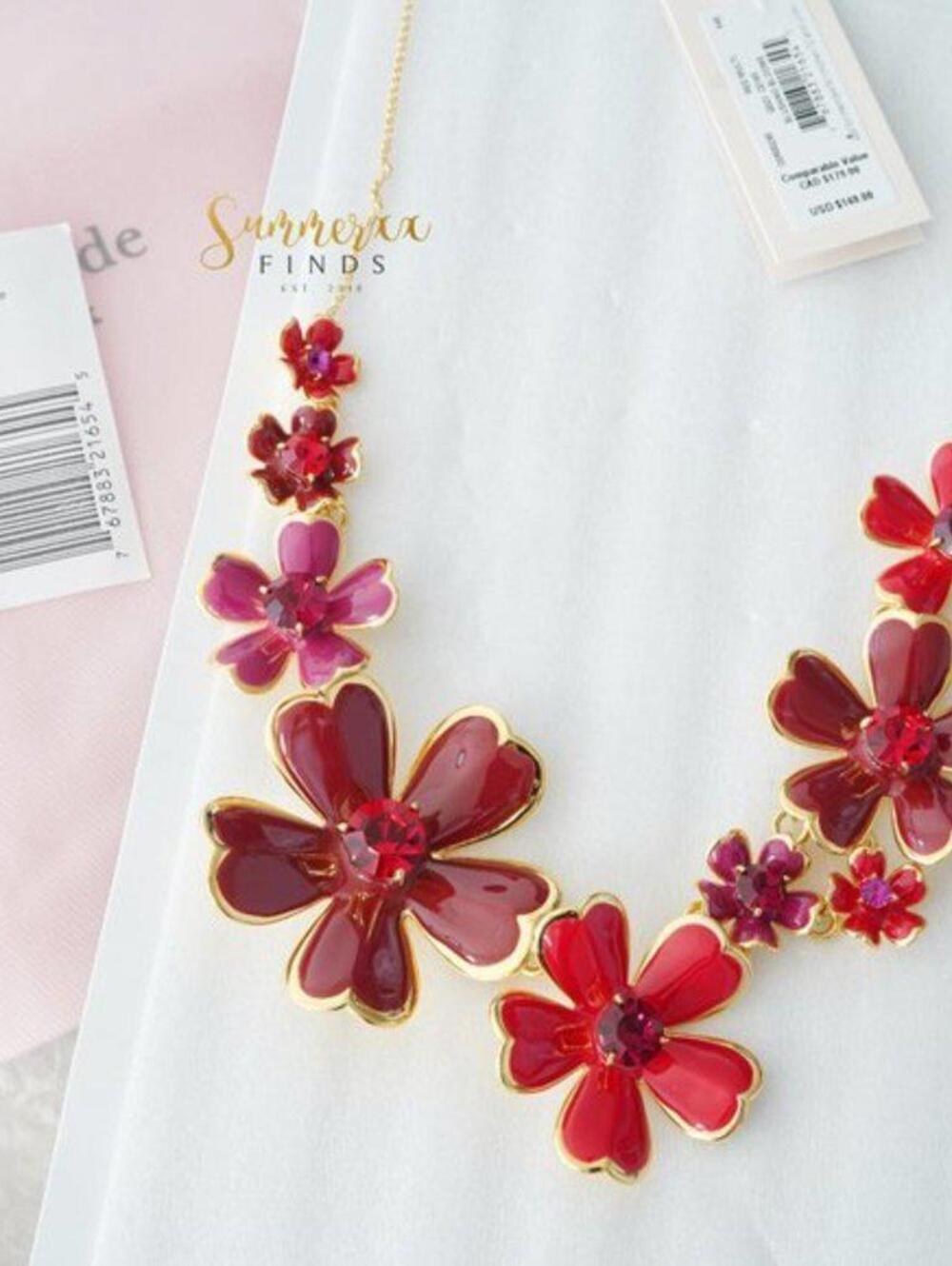 Kate Spade Blushing Blooms Statement Necklace